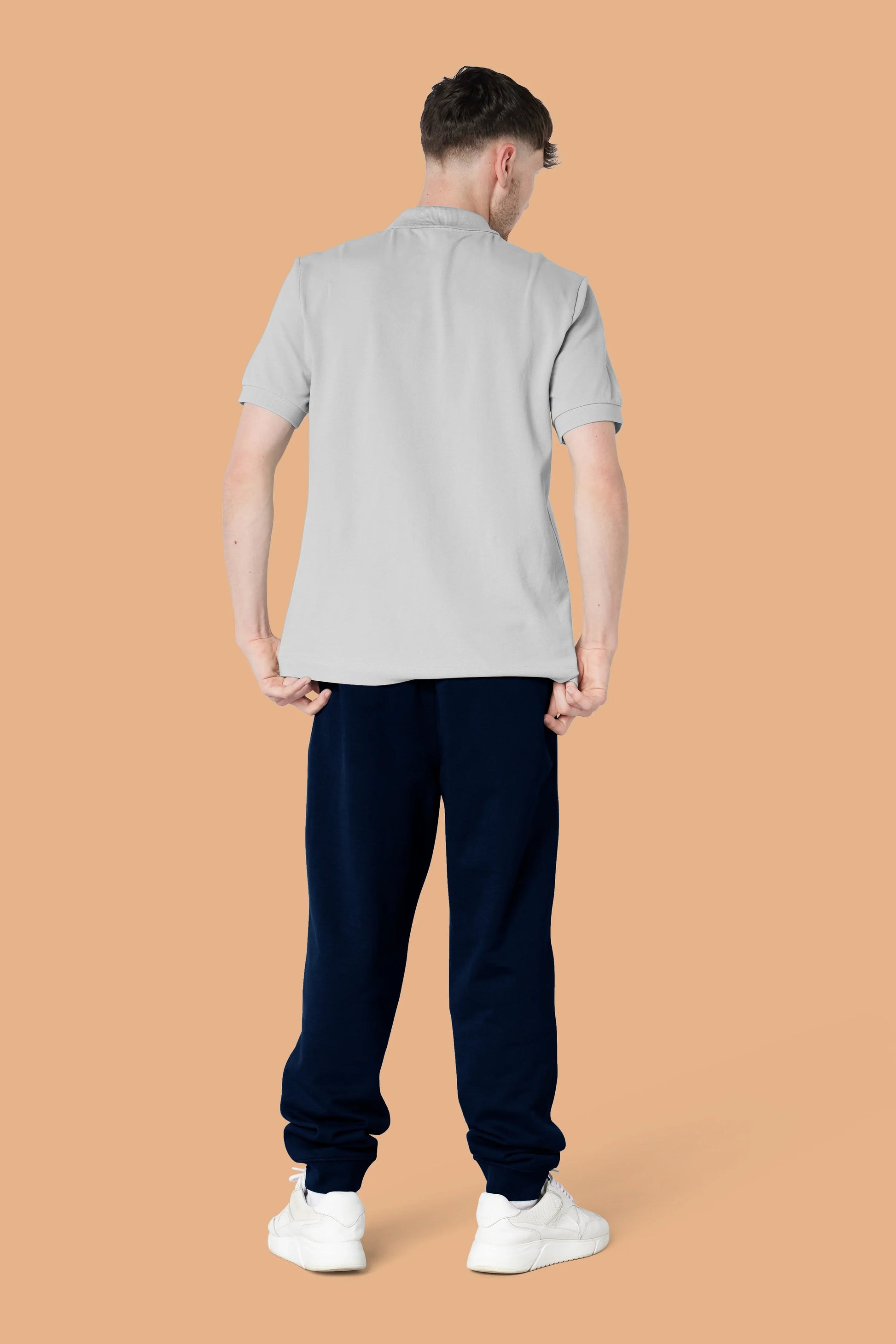 Embroidered P Joggers in Navy