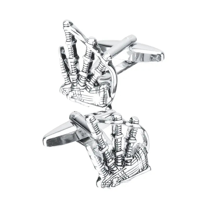 Bagpipe Cufflinks for Scottish Style