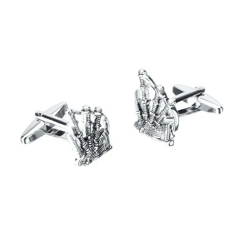 Bagpipe Cufflinks for Scottish Style