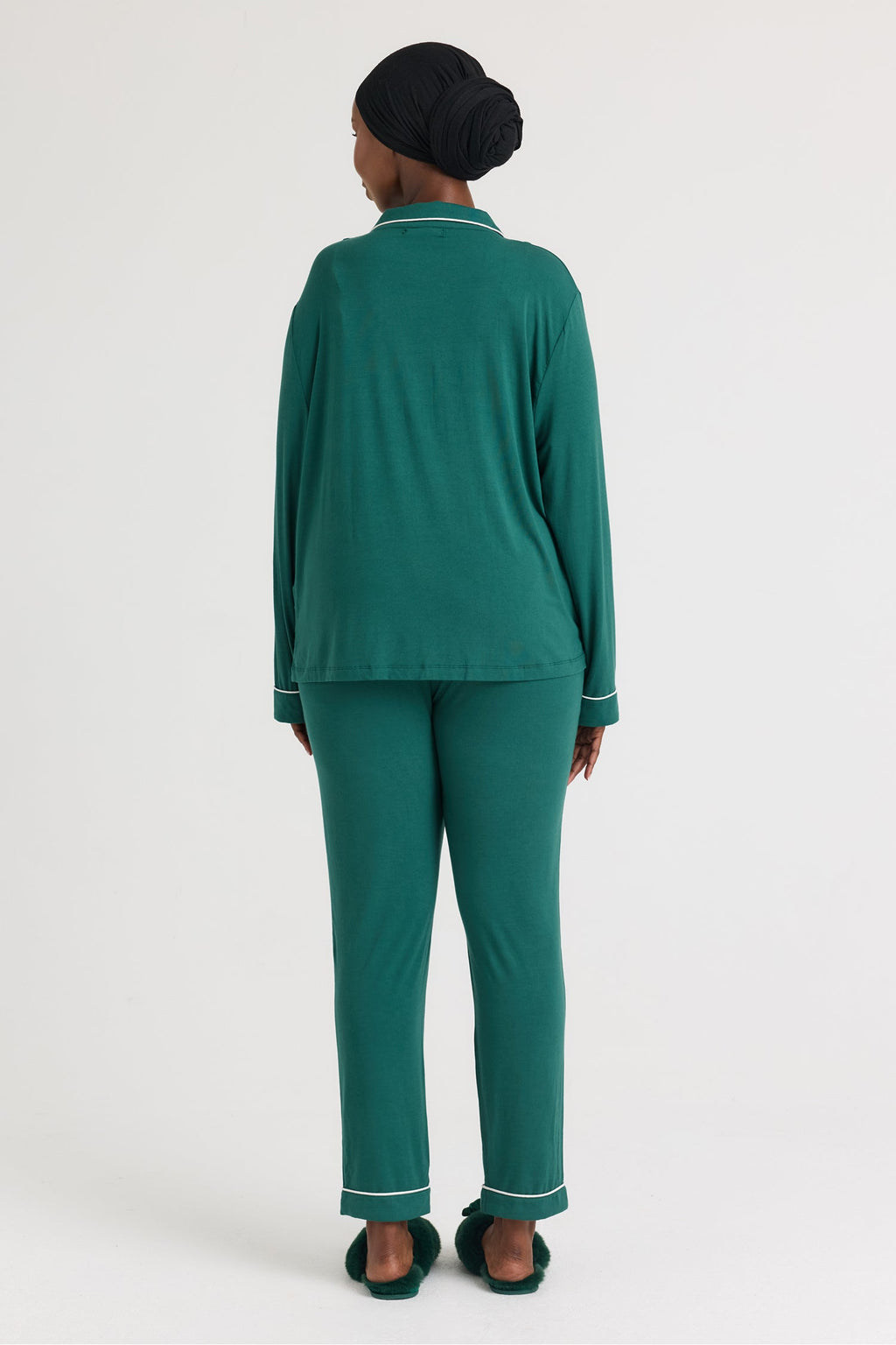 Bamboo Long Pyjama Set in Green