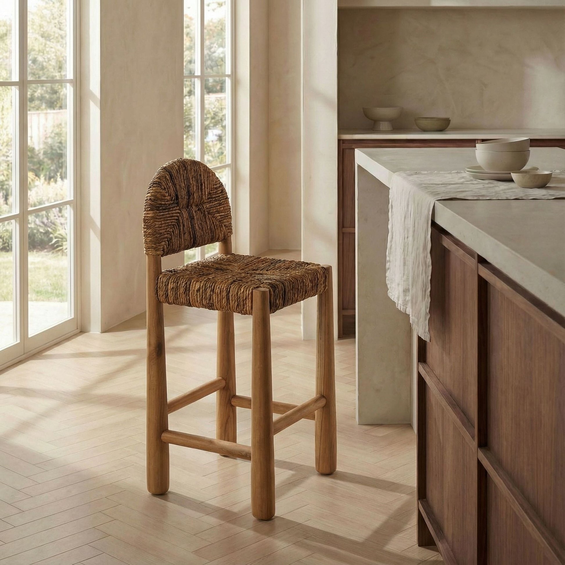 Loka Banana Leaf Bar Stool