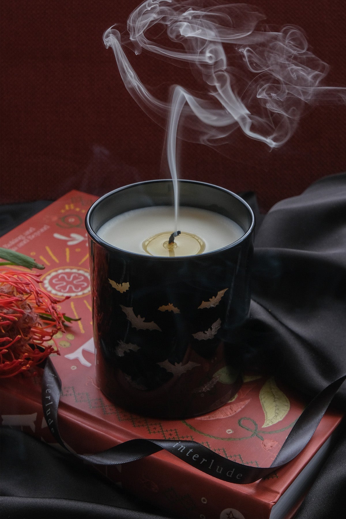 Halloween Bat Scented Candle in Glass Jar