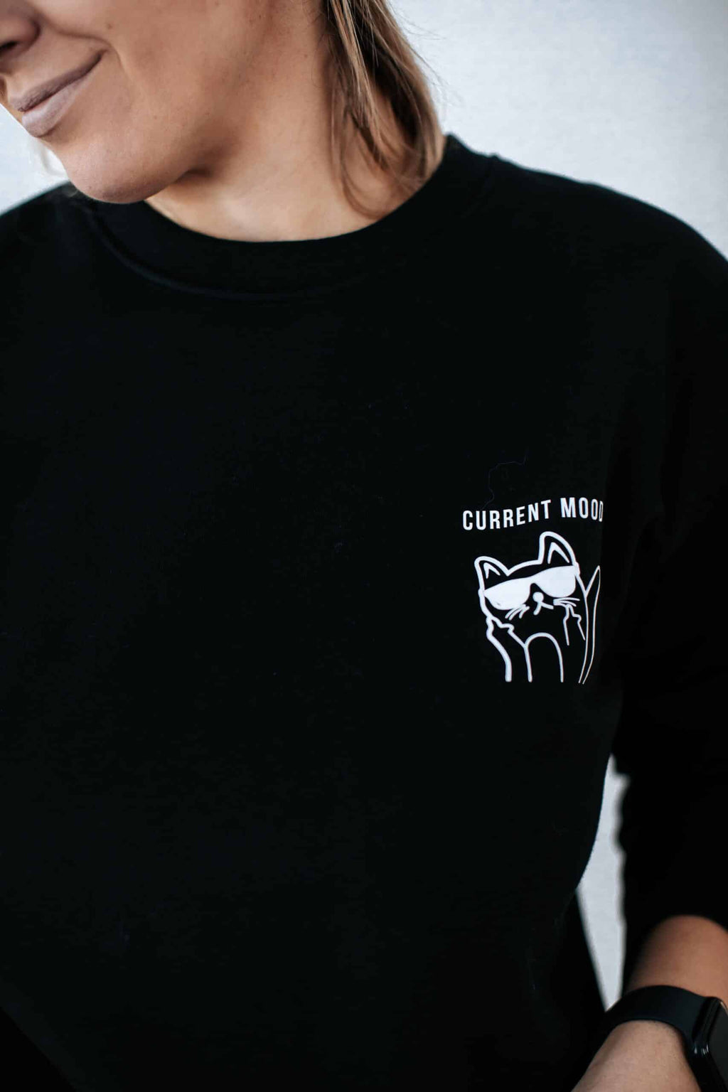 Oversized Grumpy Cat Sweatshirt - Size Guide & Care Instructions by Black Giraffe Brand at www.brixbailey.com