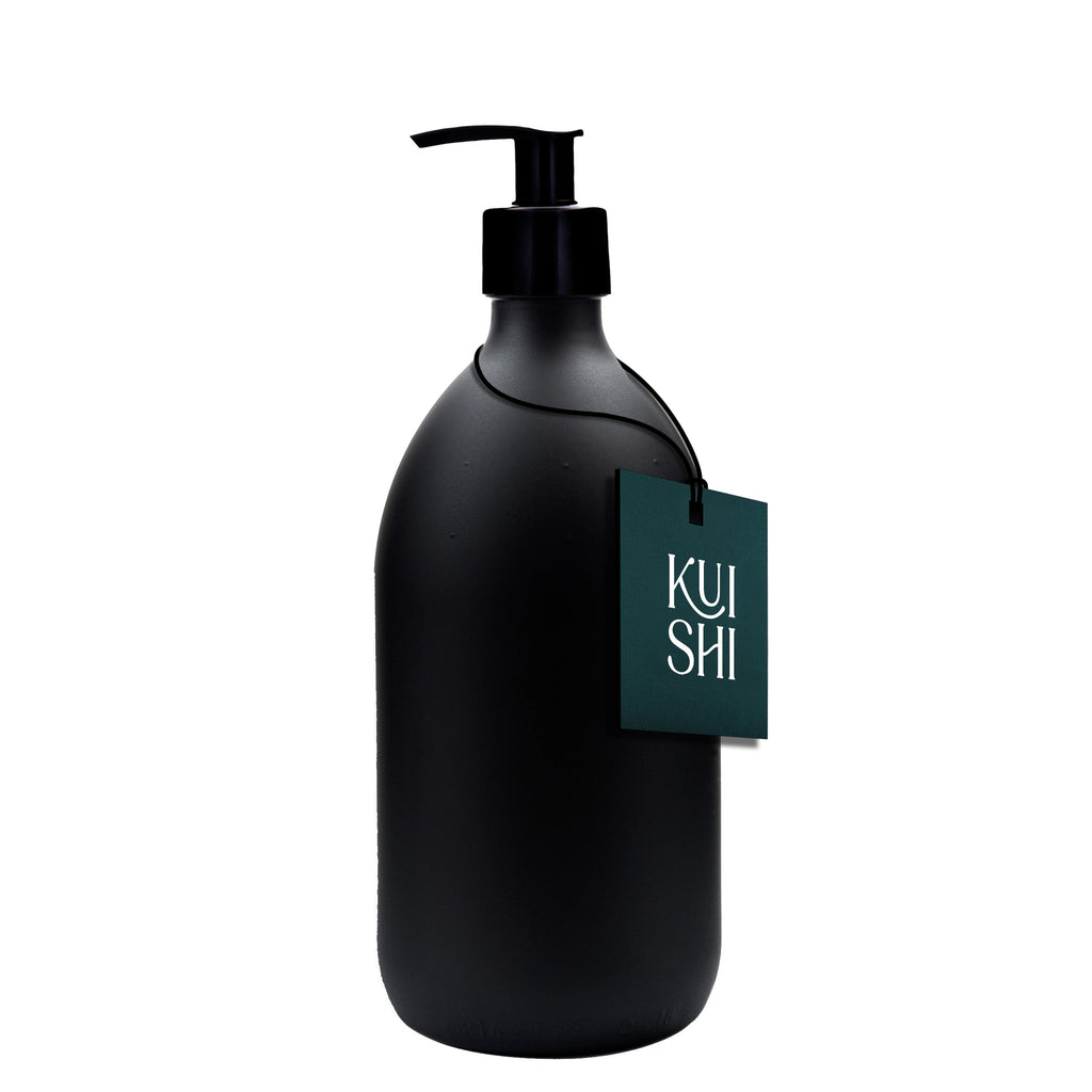 Black Glass Pump Bottle