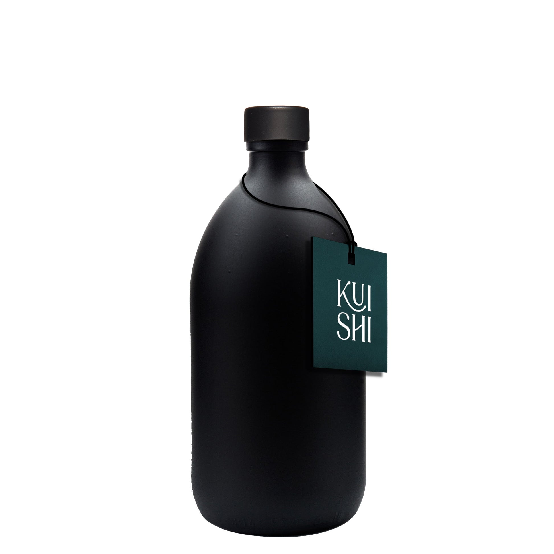 Black Glass Storage Bottle with Stainless Steel Cap