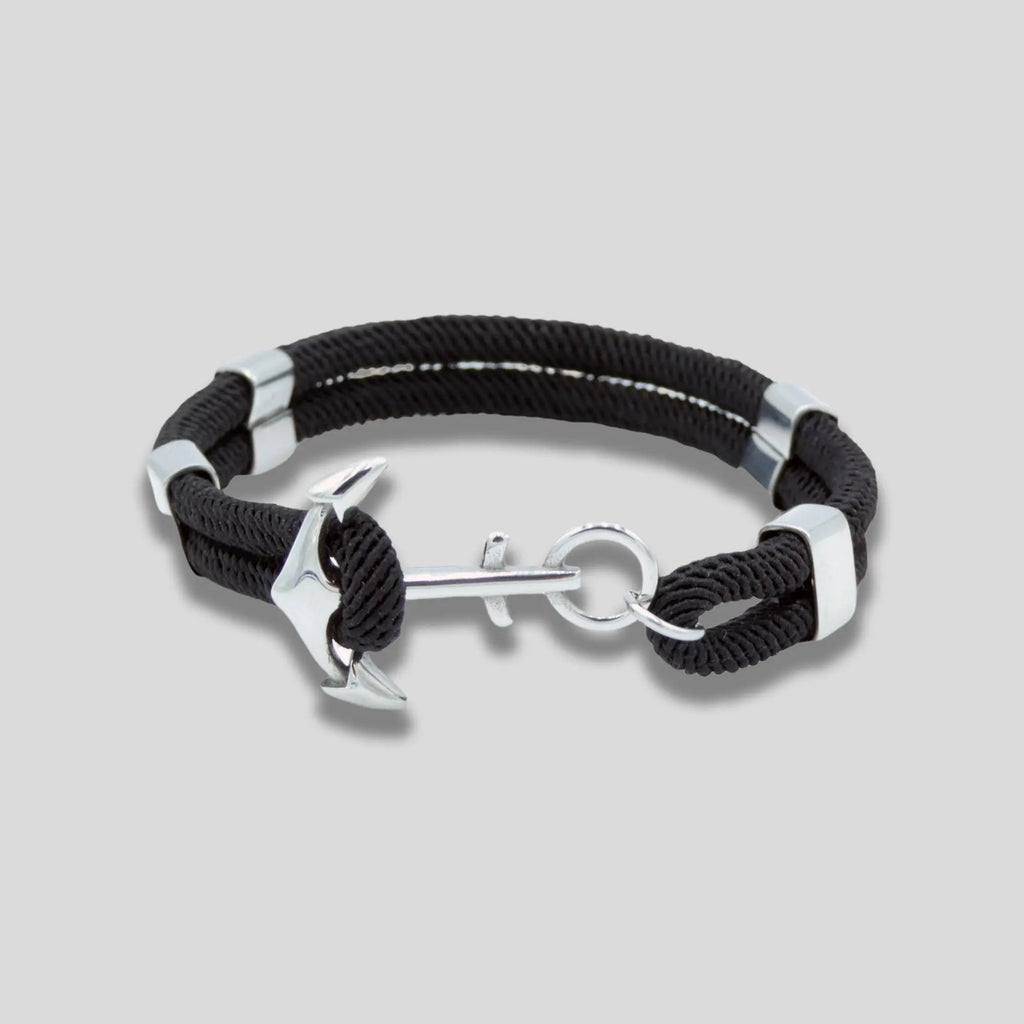 Black Nylon Friendship Anchor Bracelets