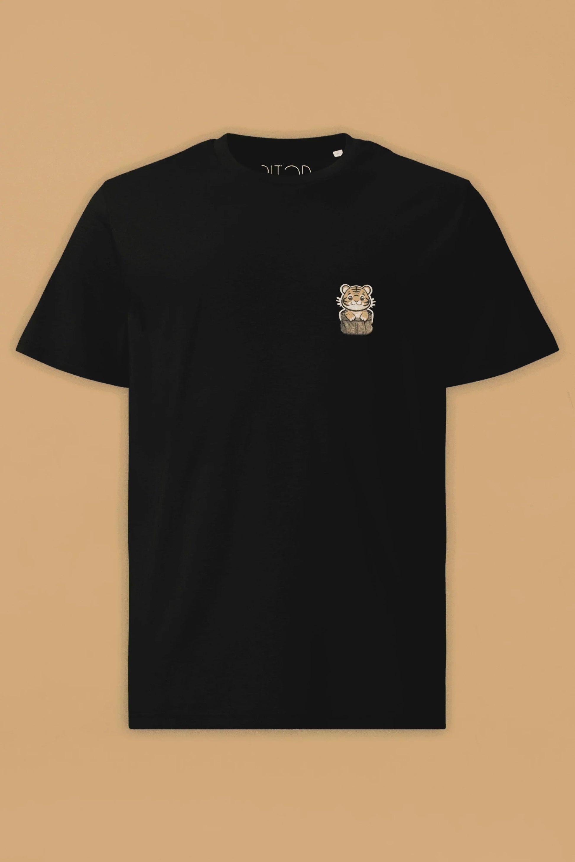 Tiger T-Shirt in Black Organic Cotton