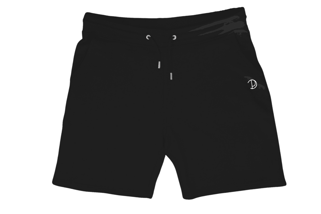 Printed P Shorts in Black