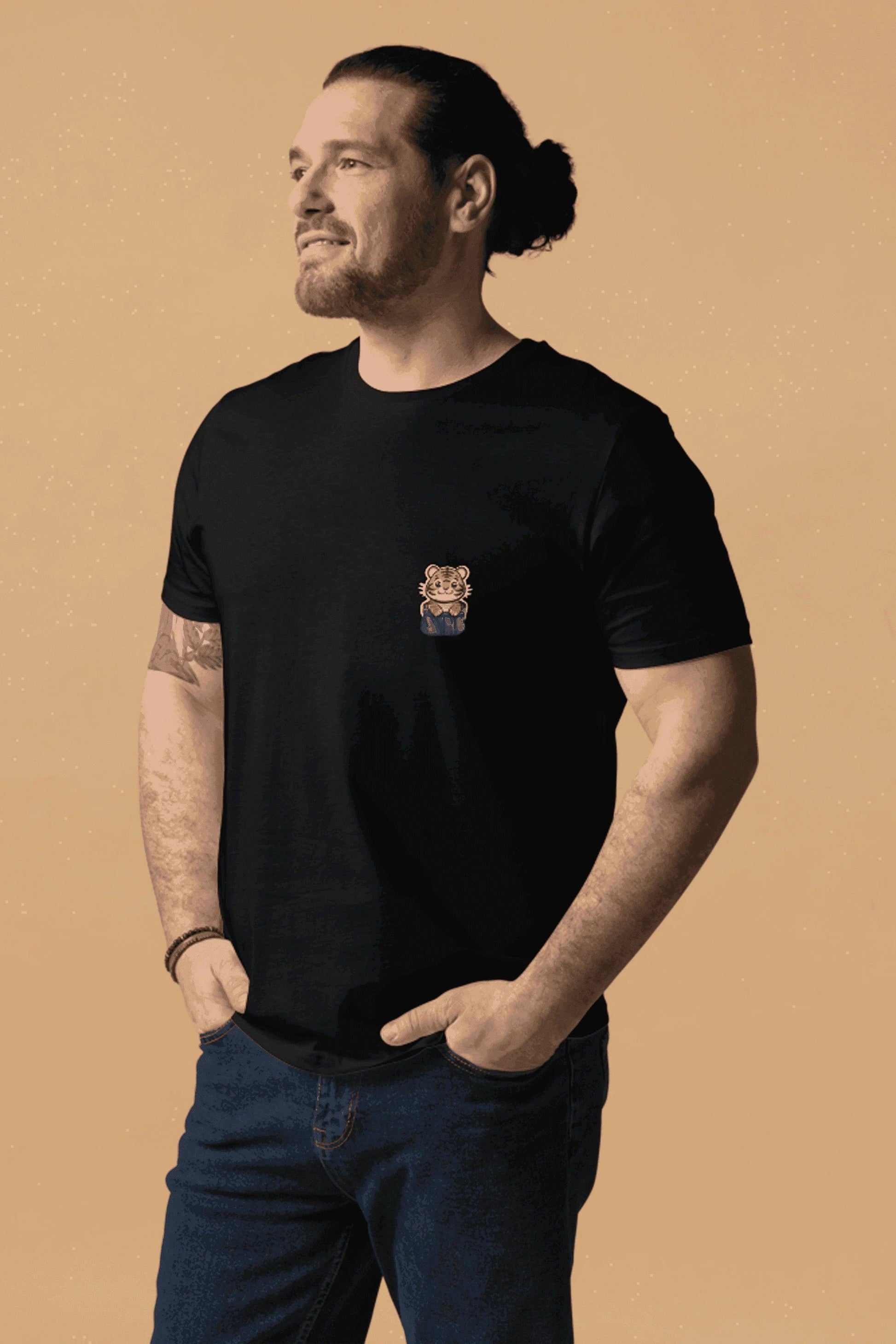 Tiger T-Shirt in Black Organic Cotton
