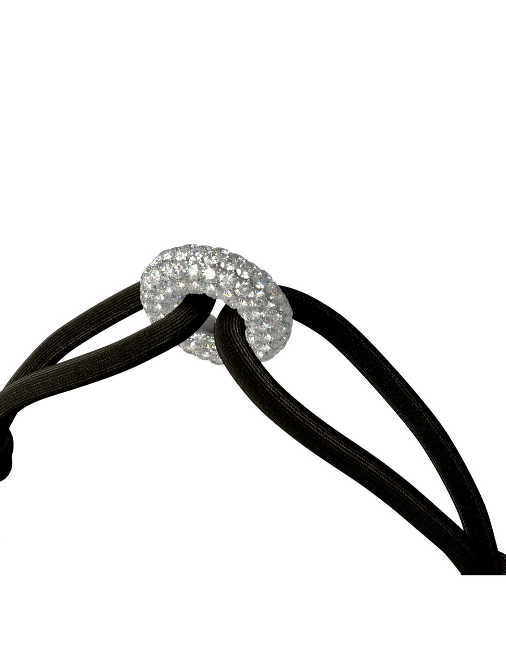 Silver Soho Pavé Cord Bracelet