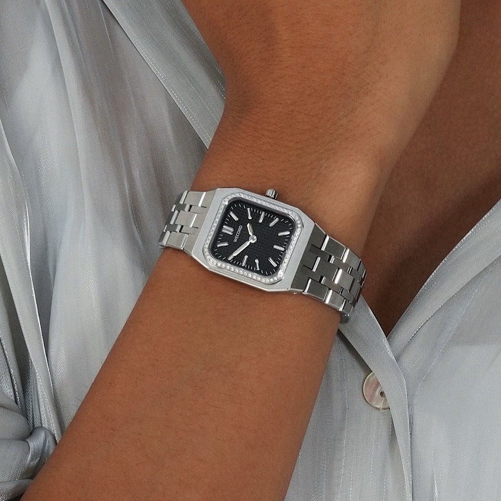 Small Diamond Watch in Stainless Steel