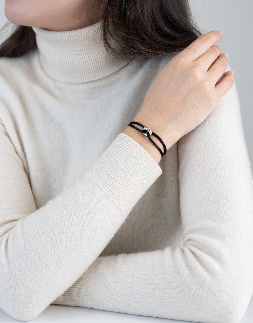 Silver Soho Diamond Cord Bracelet