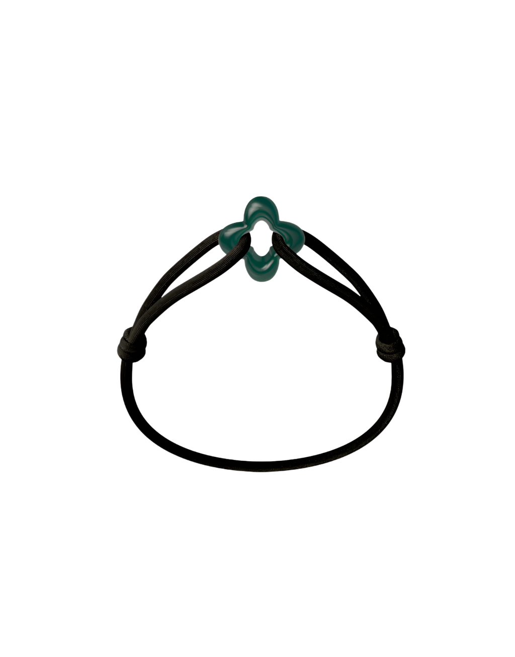 Green Clover Cord Bracelet