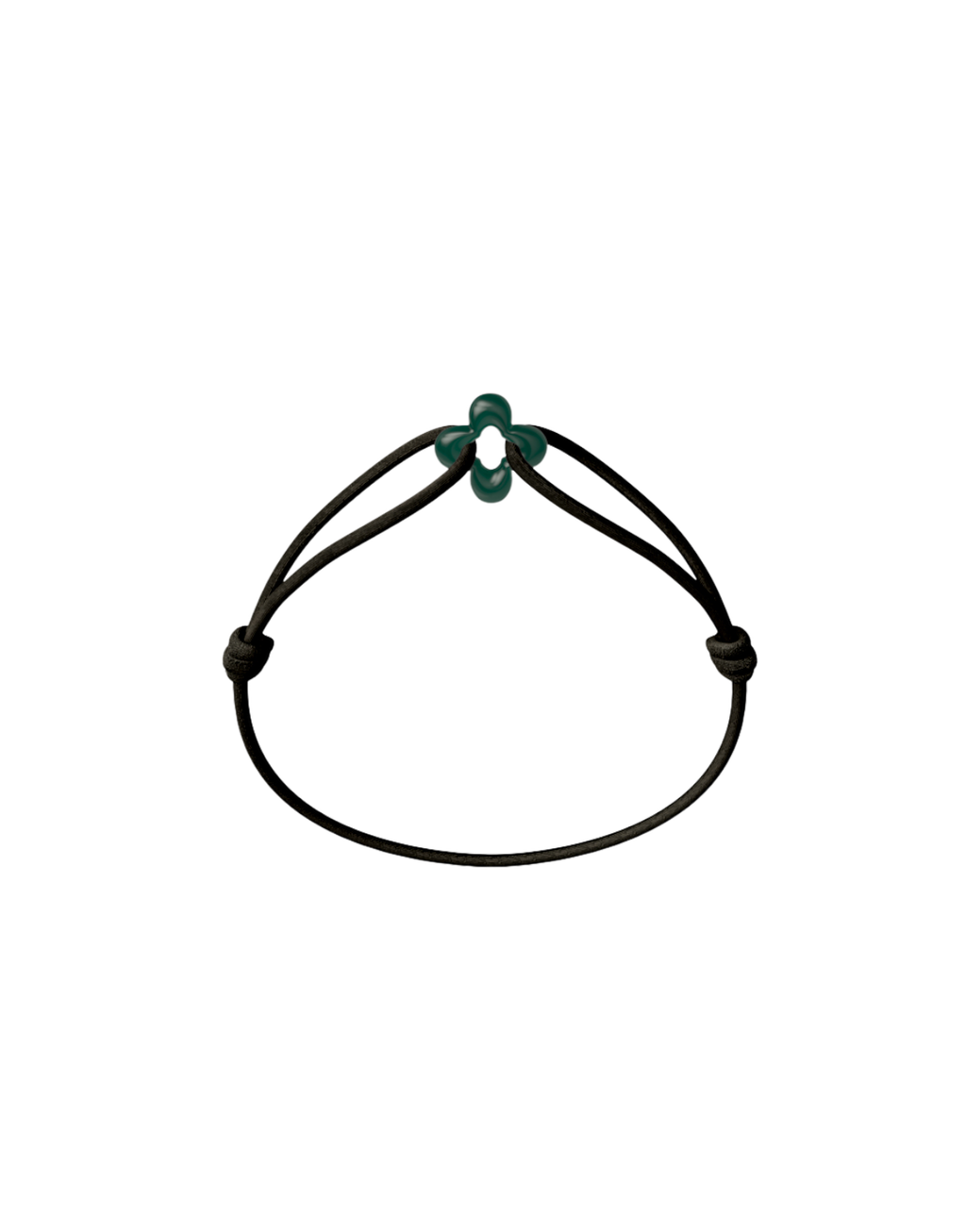 Mini Green Clover Cord Bracelet
