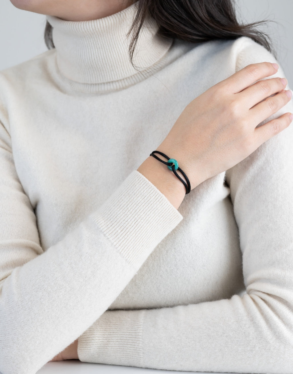 Soho Cord Bracelet with Jade Stone