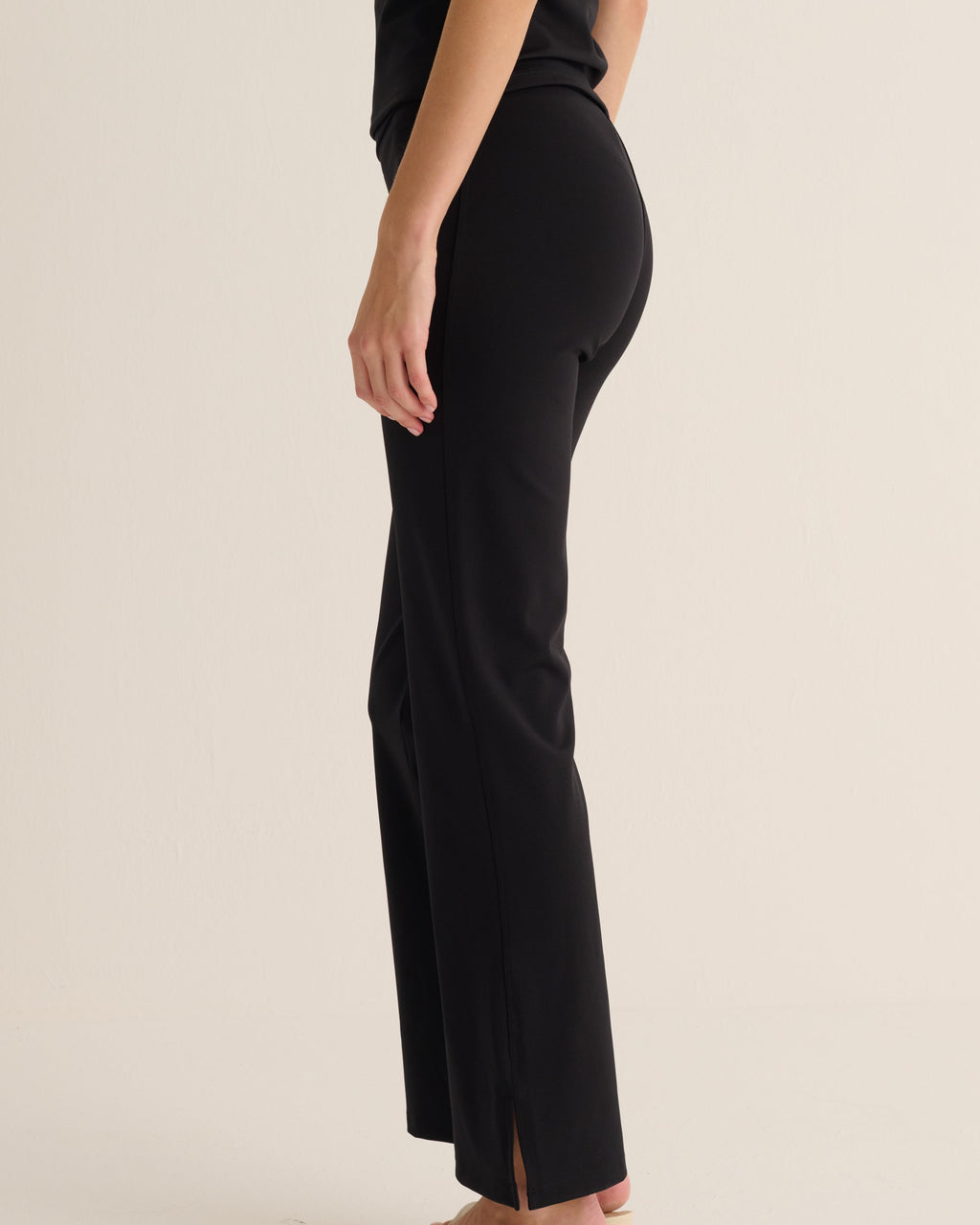 Black Soft Hi Stretch Kick Flare Leggings