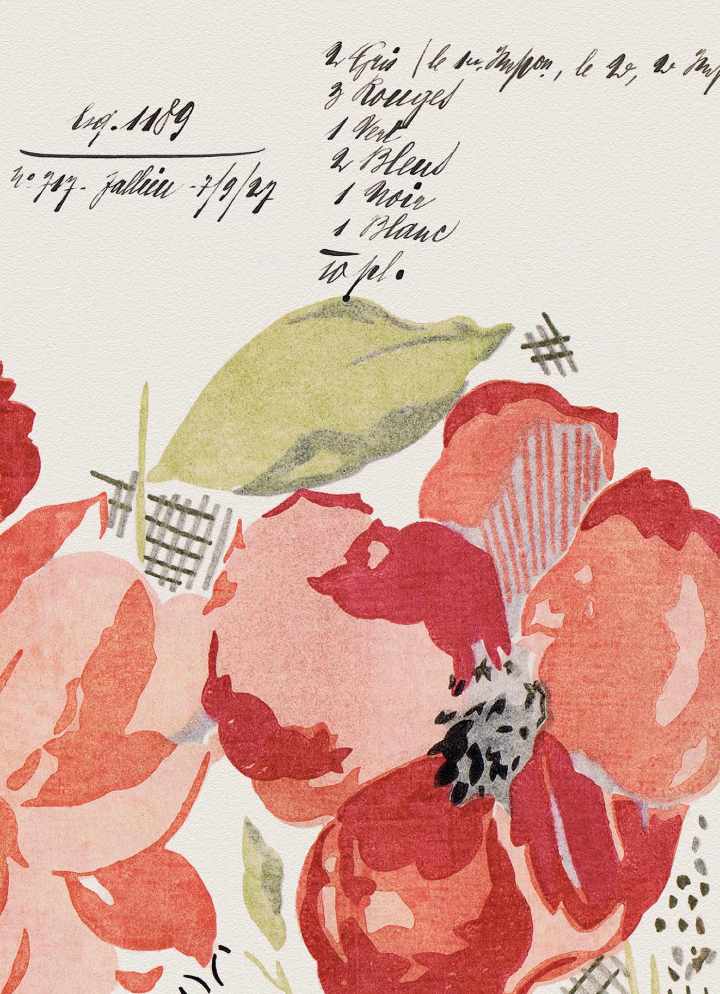 Bloomsbury Blooms Vintage Archive Poster Print
