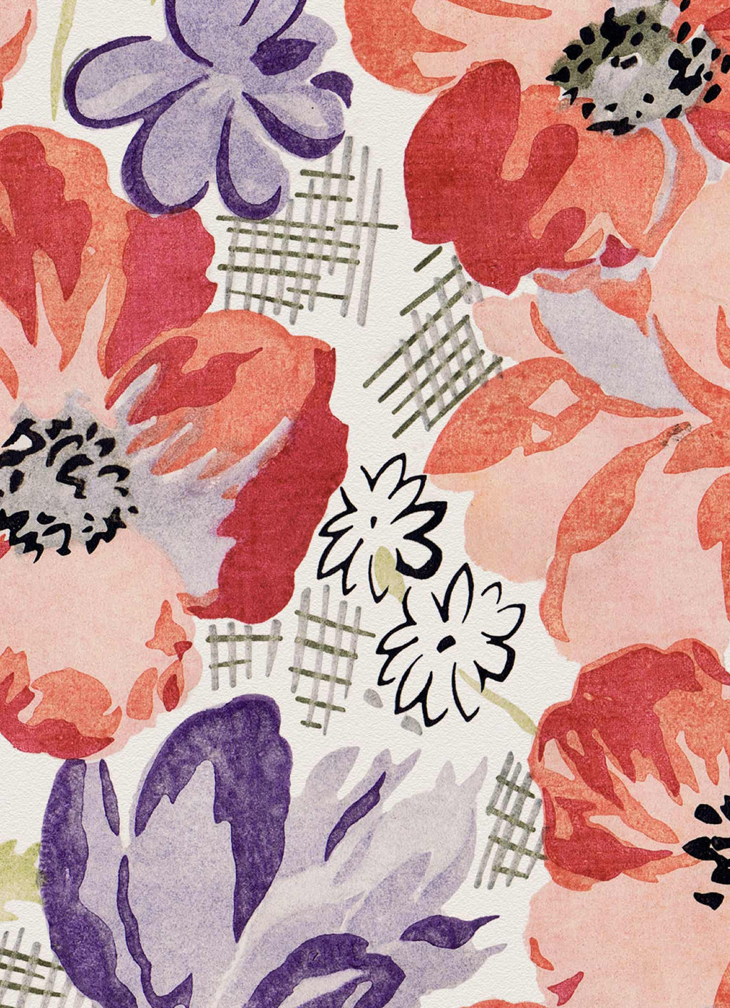Bloomsbury Blooms Vintage Archive Poster Print