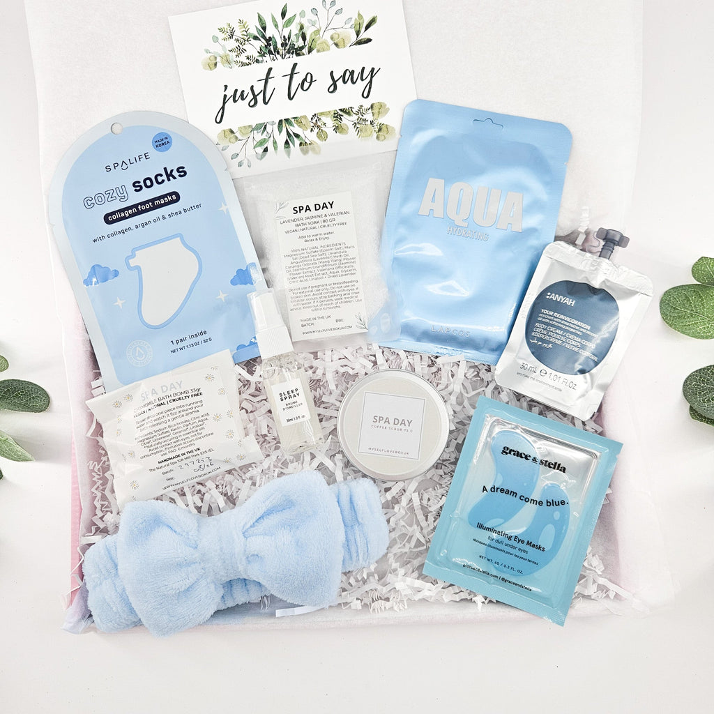 Blue Serenity Spa Day Pamper Gift Box