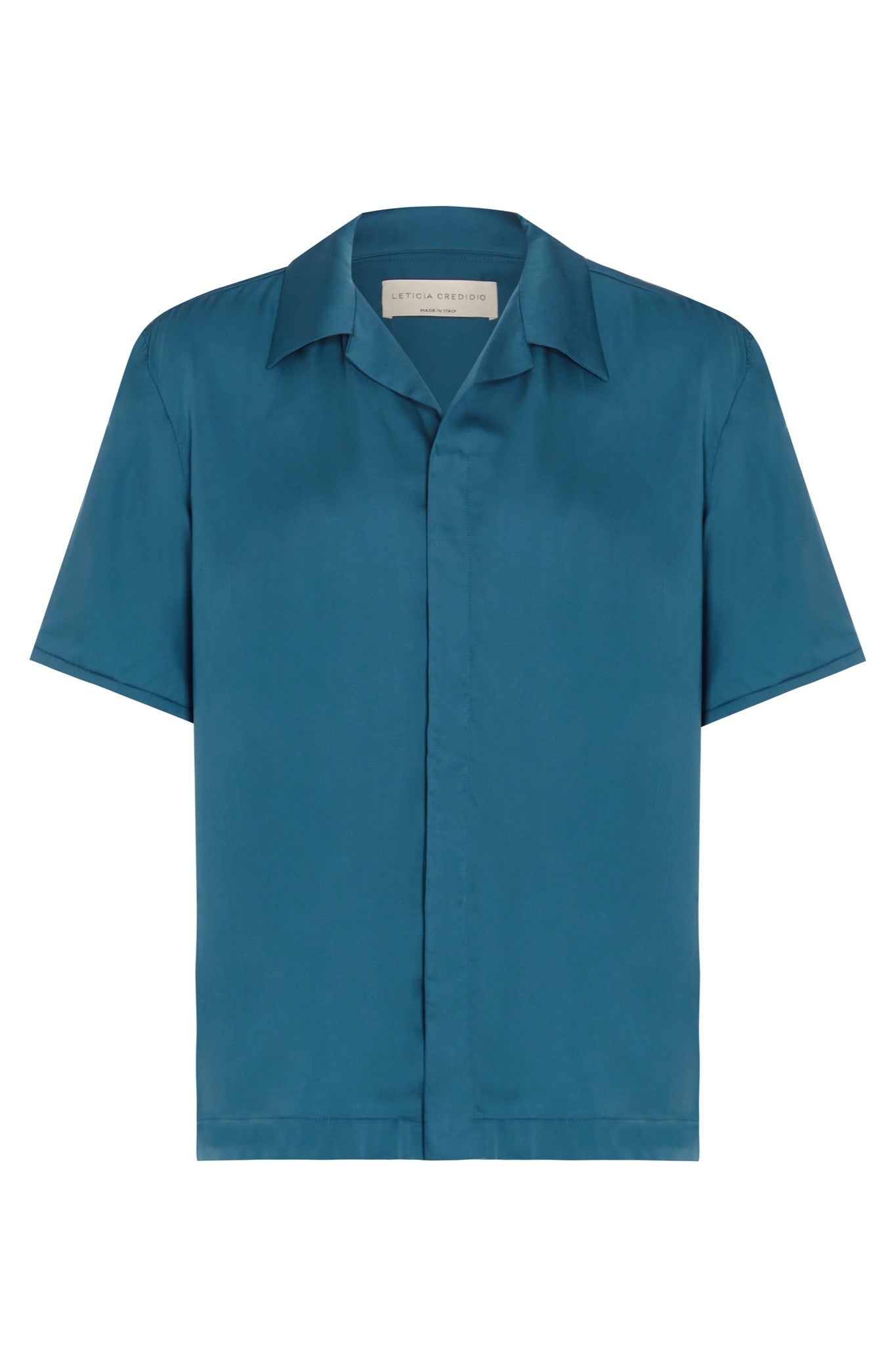 Sky Unisex Short Sleeve Top in Vegan Silk