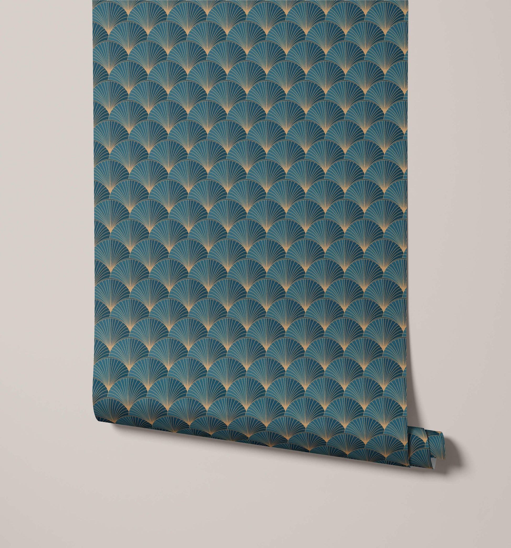 Art Deco Shell Wallpaper
