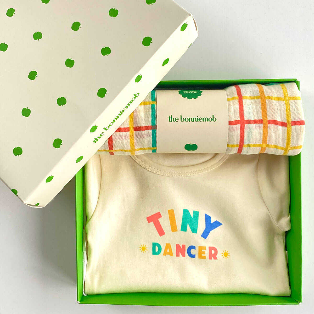 Dancer & Ditto Set - Baby Bodysuit & Muslin Swaddle Blanket in Gift Box