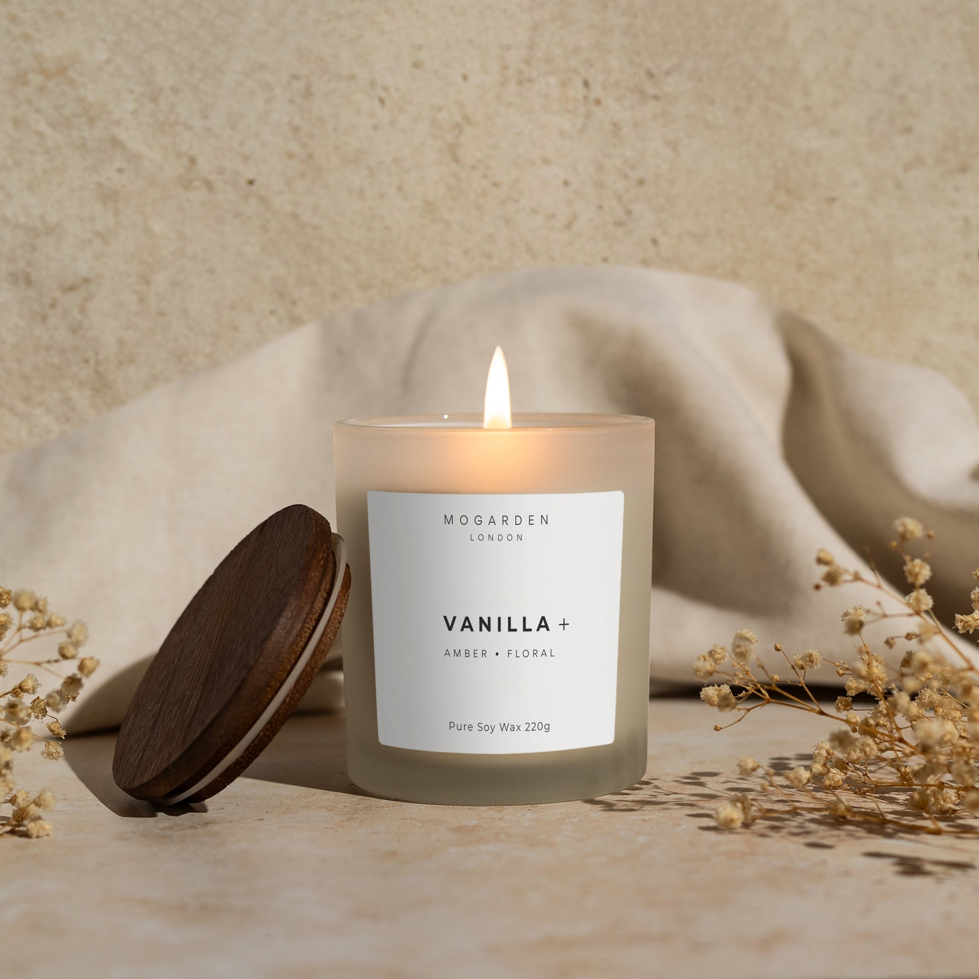 Luxury Vanilla Candle Gift, Pure Soy Scented Candles for Women and Men