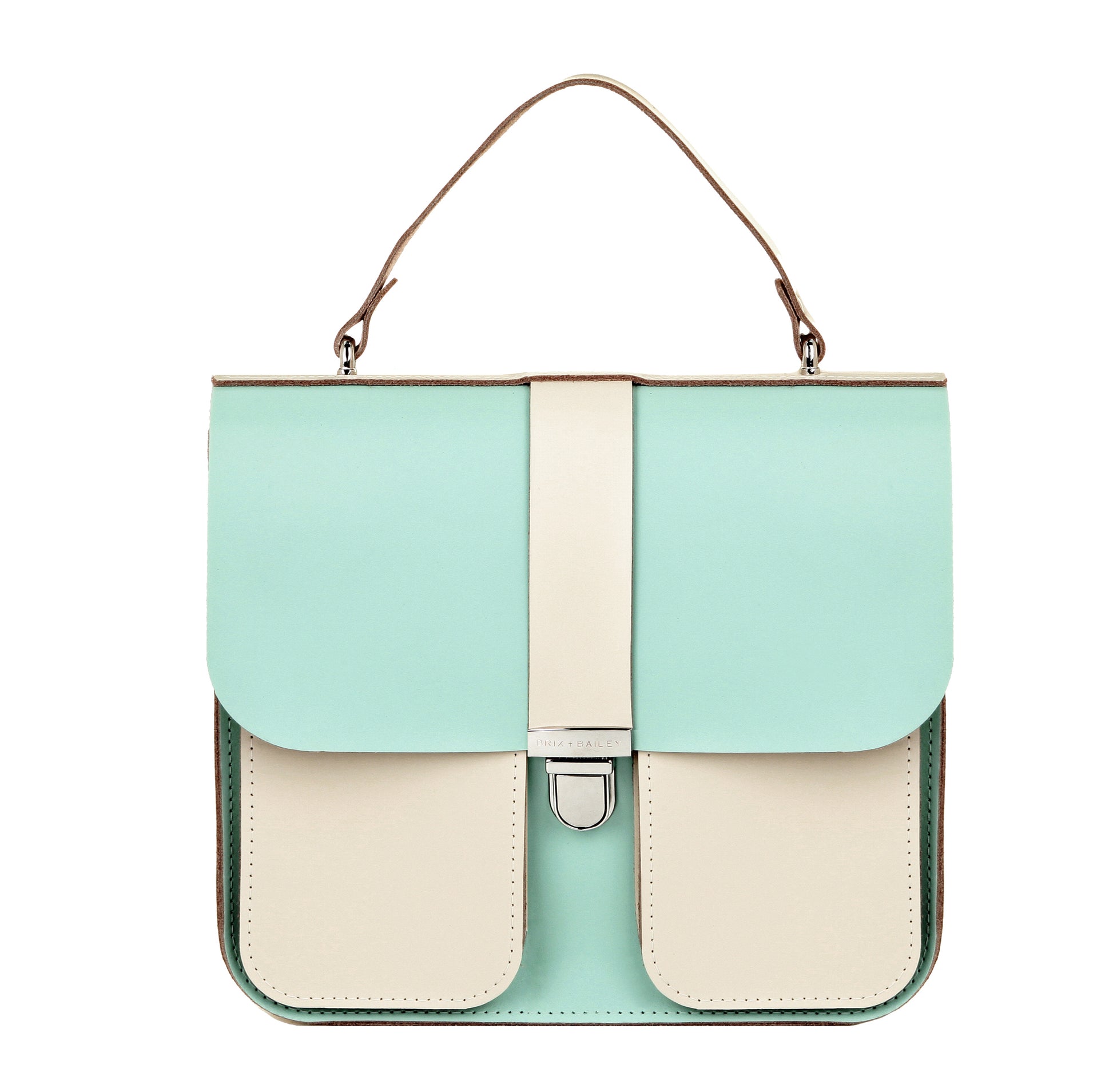 NEW Duckegg and Ivory Two Tone Satchel