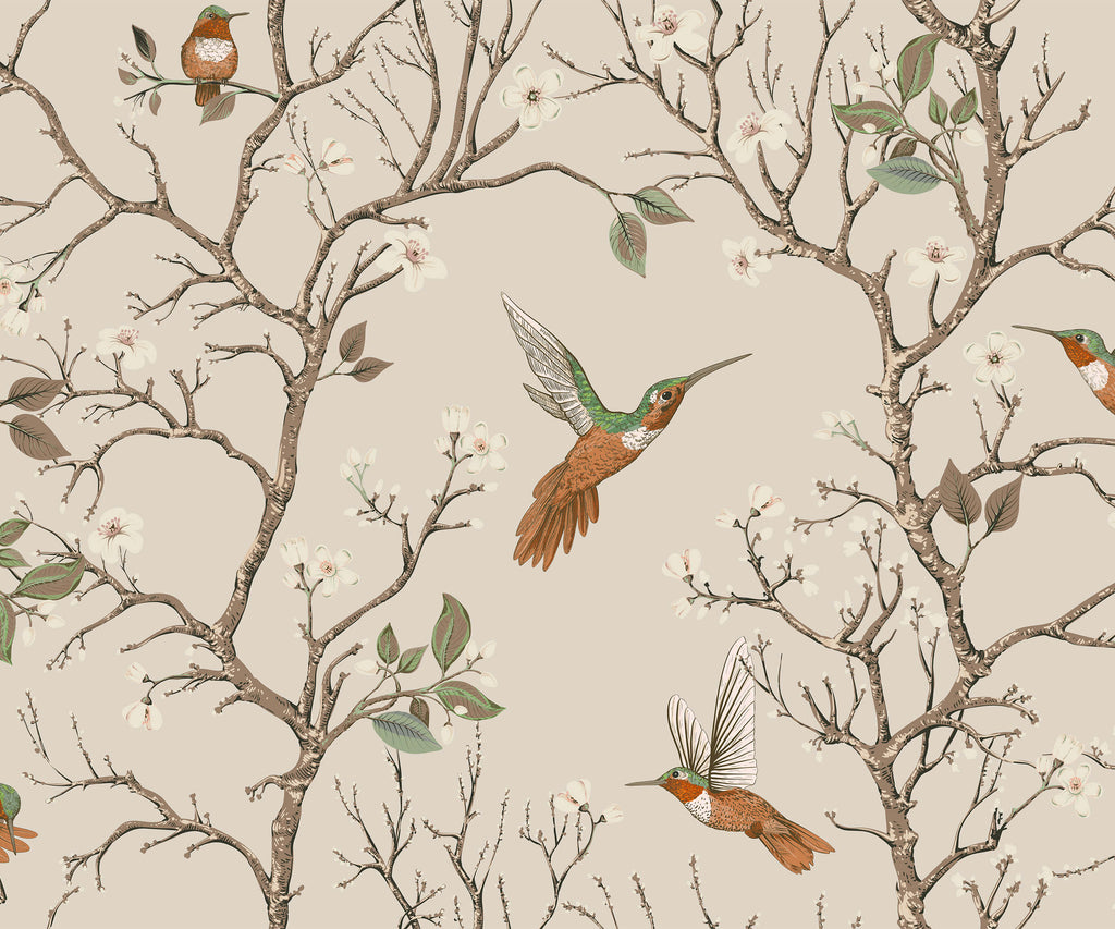 Bronte Bird and Branch Wallpaper