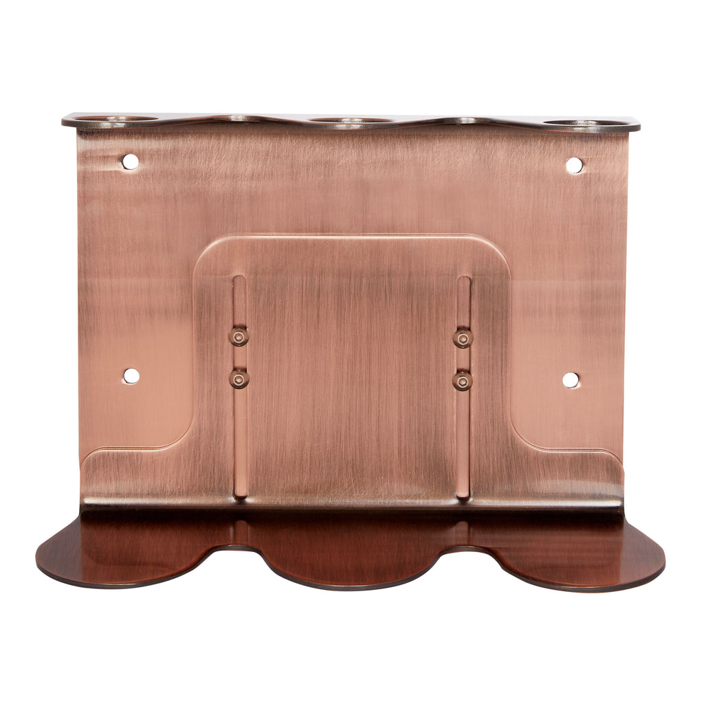 Copper Triple Bottle Holder for Bathroom Organization