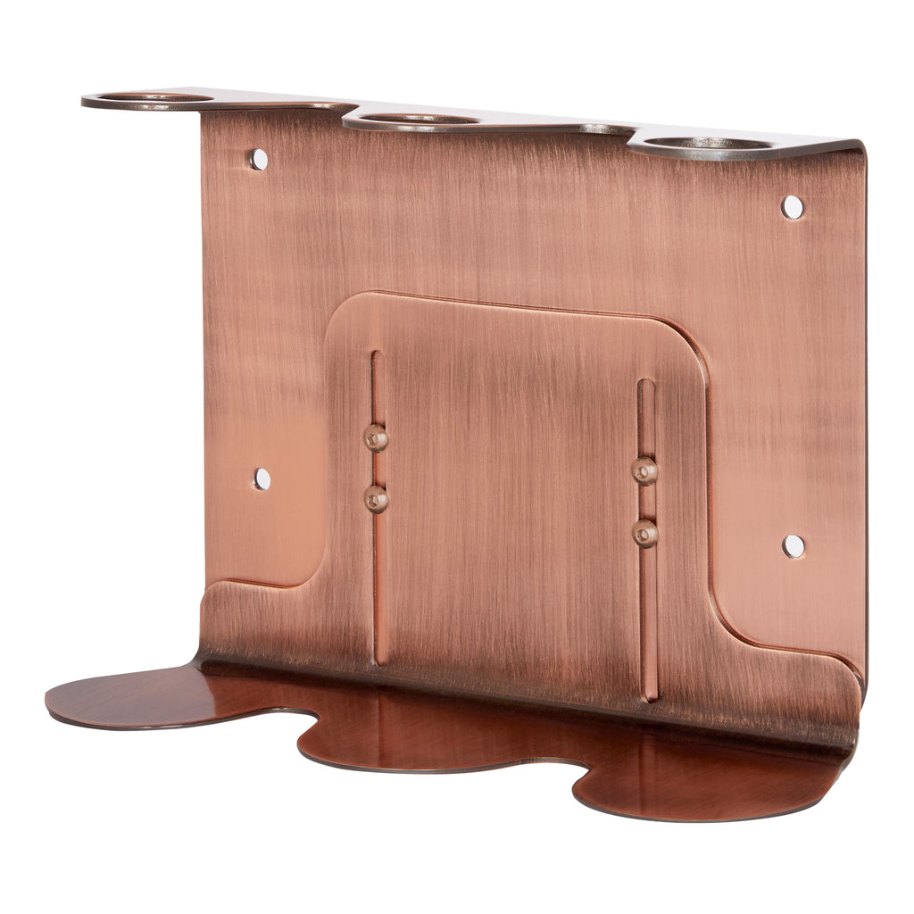 Copper Triple Bottle Holder for Bathroom Organization
