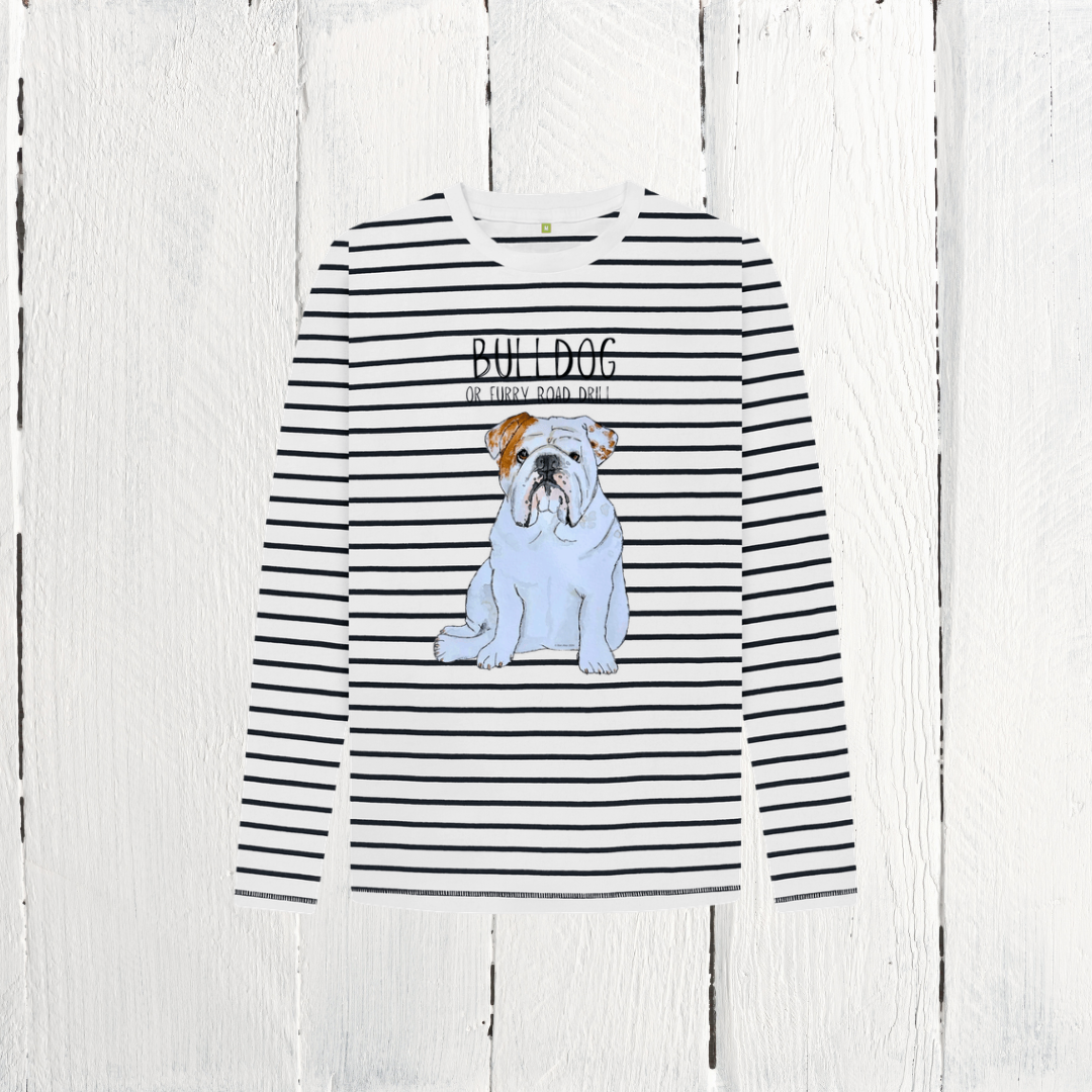 Kids Bulldog Breton Stripe Long Sleeve Tee