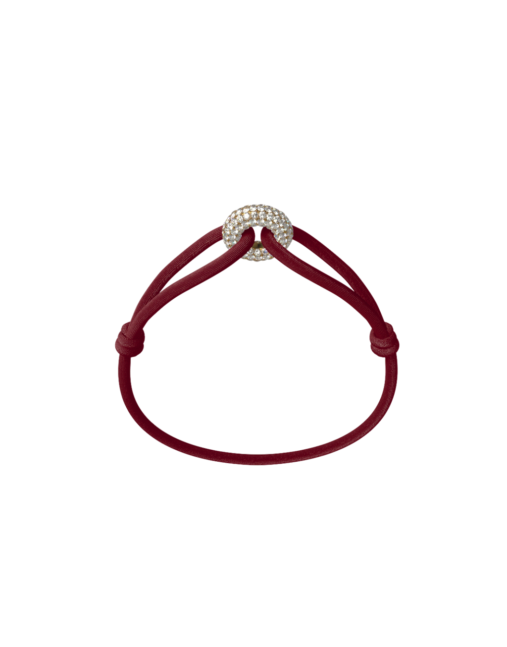 Golden Pave Cord Bracelet with Lab Diamonds