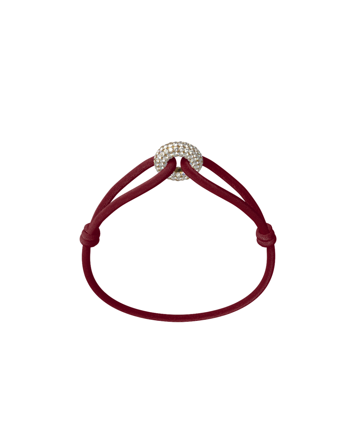 Golden Pave Cord Bracelet with Lab Diamonds