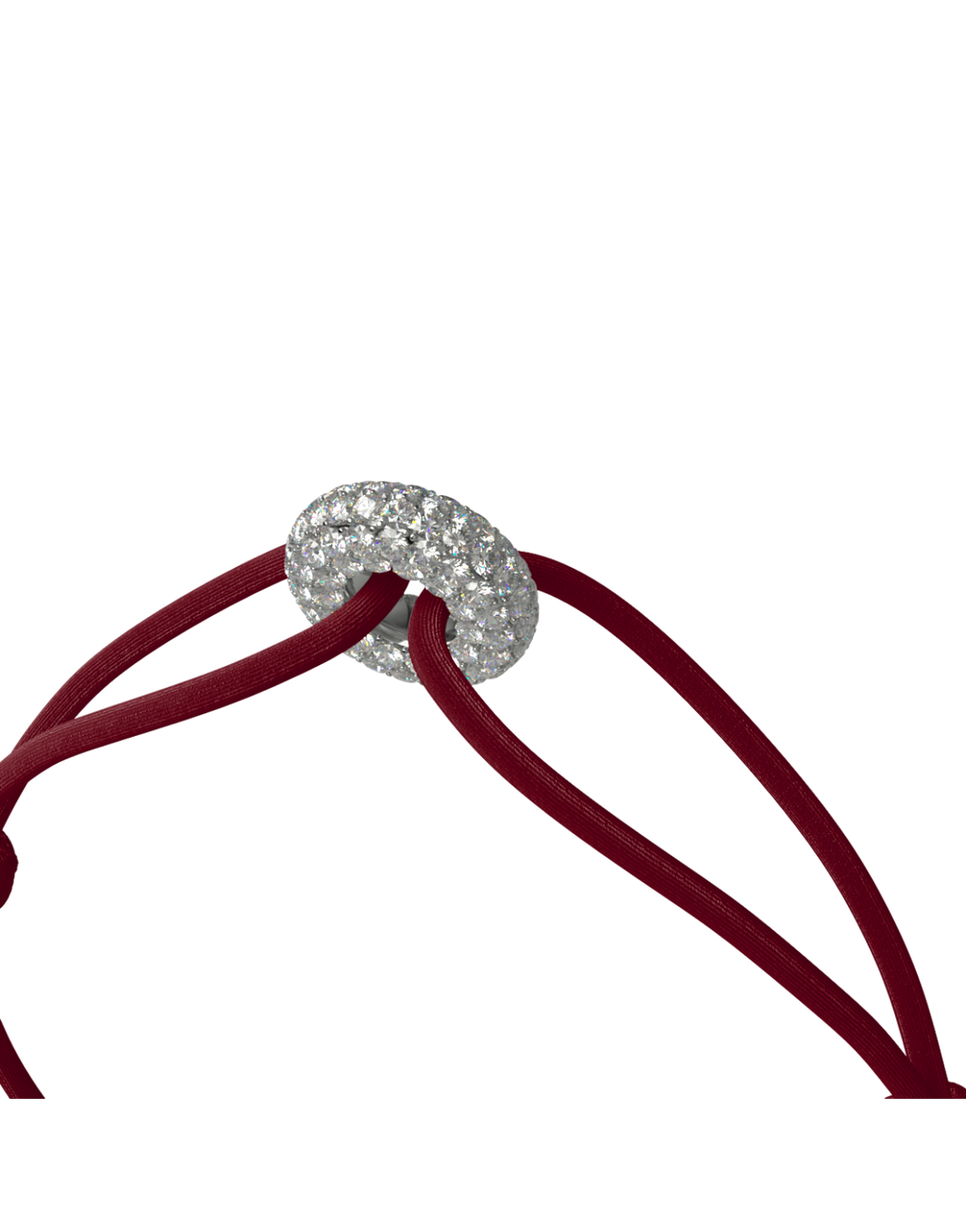 Mini Silver Soho Pavé Cord Bracelet