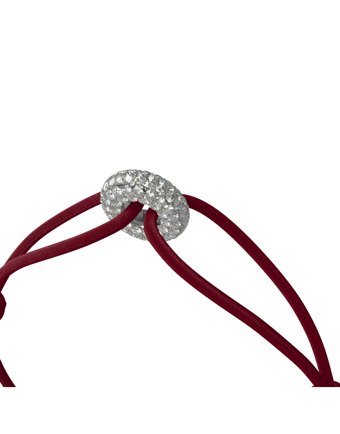 Mini Silver Soho Pavé Cord Bracelet