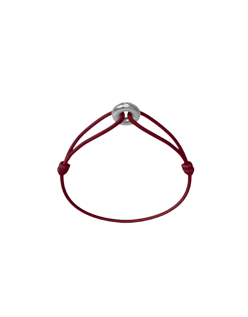 Mini Silver Diamond Cord Bracelet