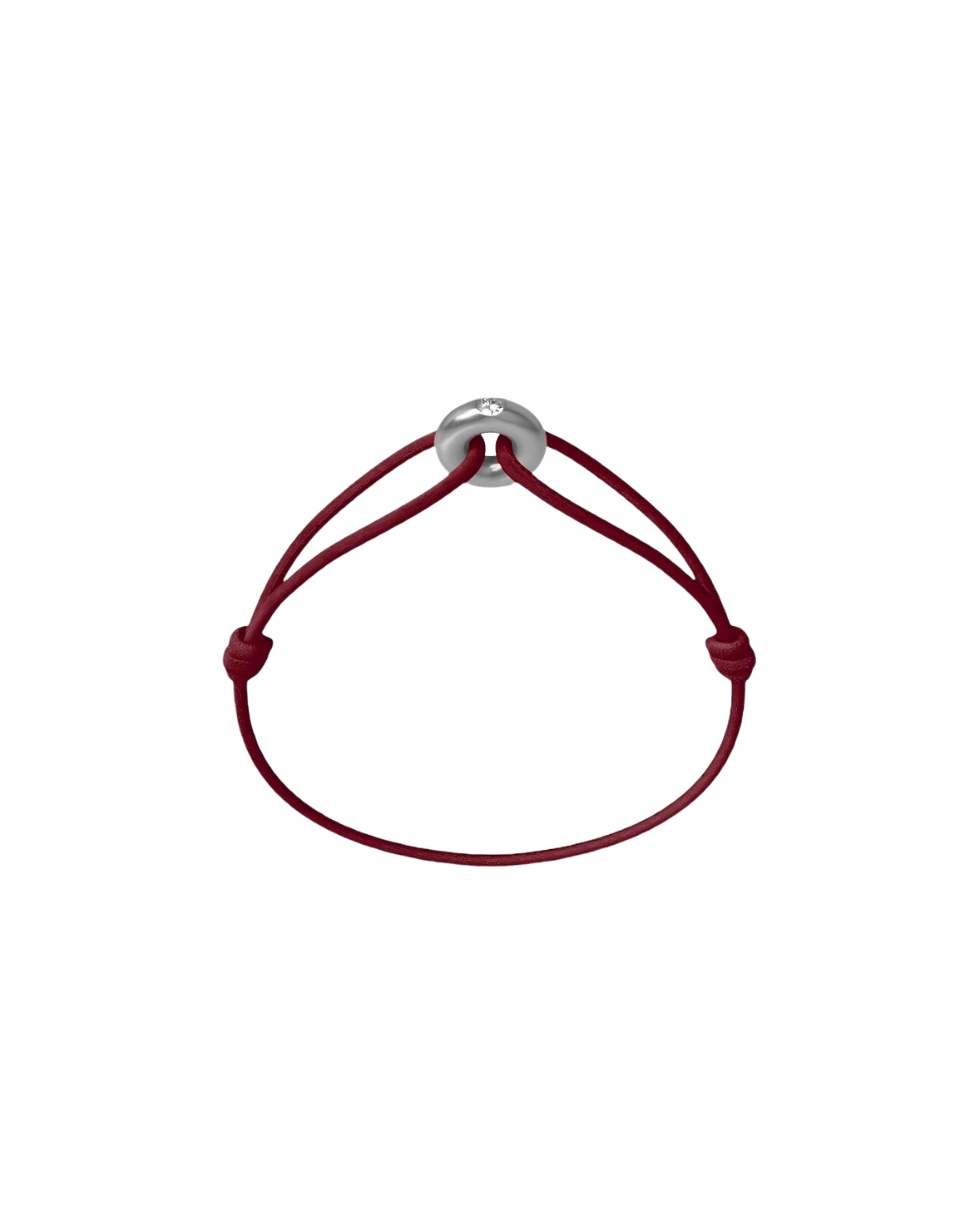 Mini Silver Diamond Cord Bracelet