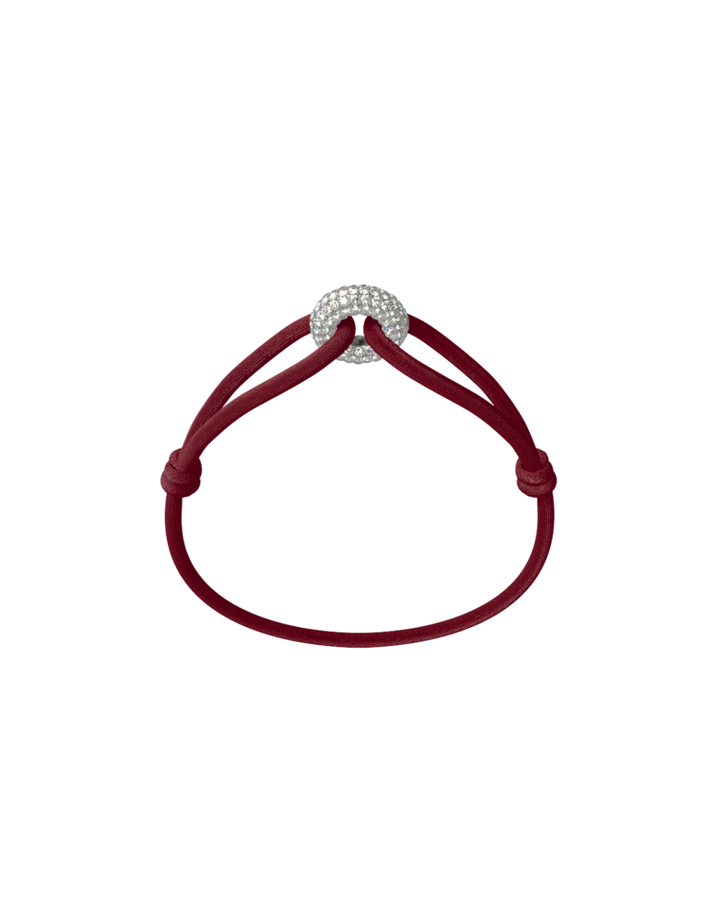 Silver Soho Pavé Cord Bracelet