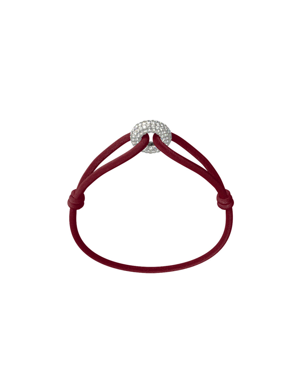 Silver Soho Pavé Cord Bracelet