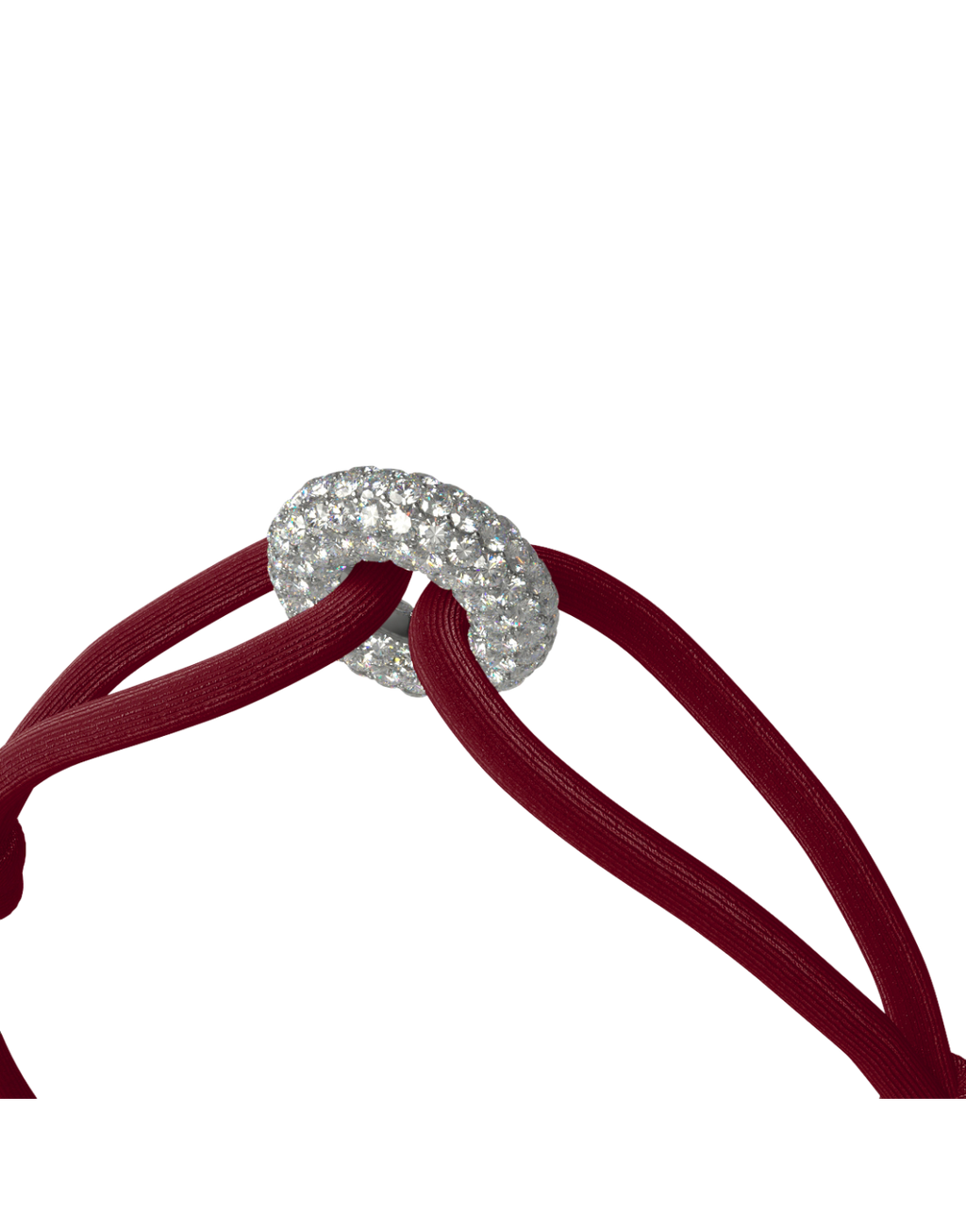 Silver Soho Pavé Cord Bracelet
