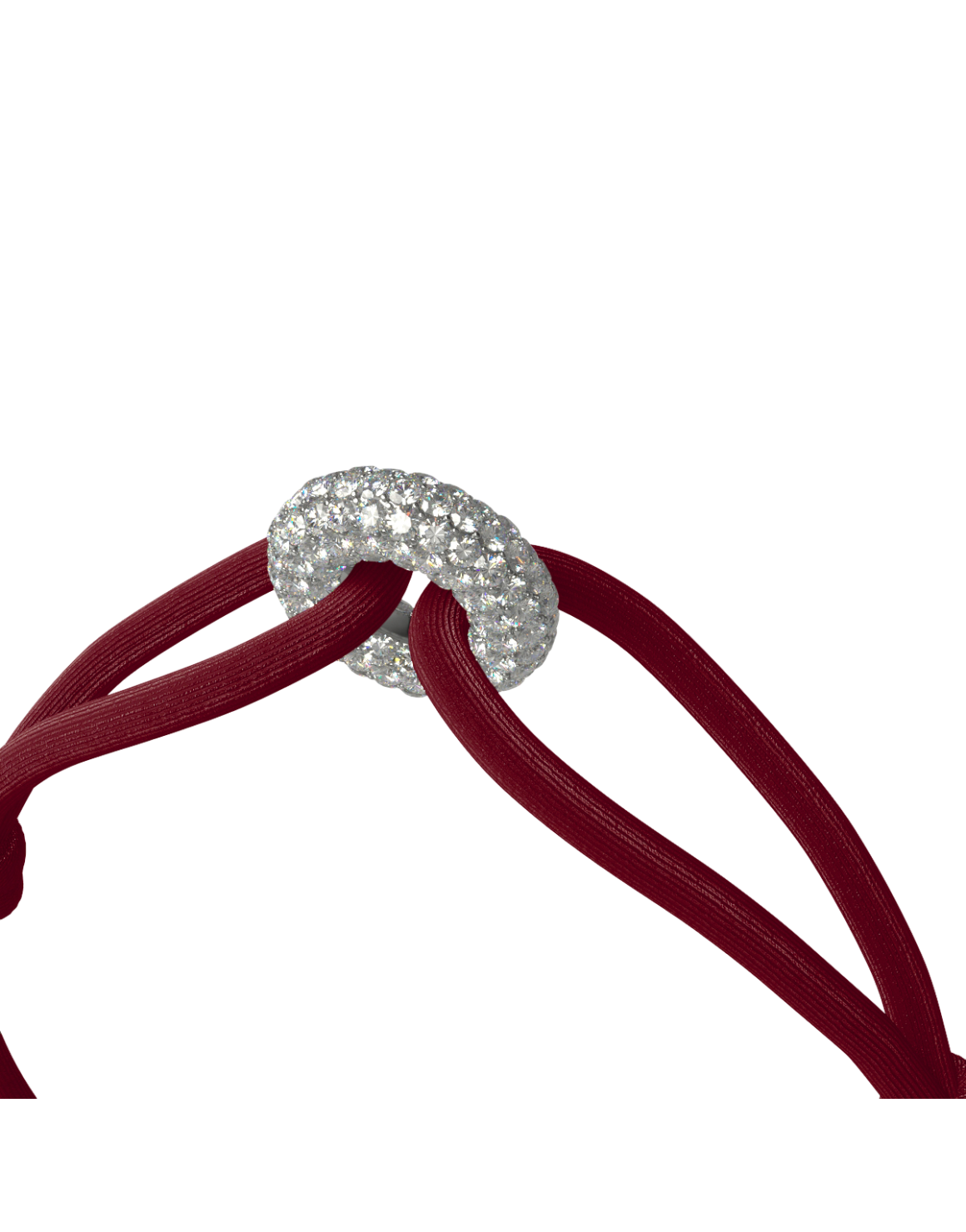 Silver Soho Pavé Cord Bracelet