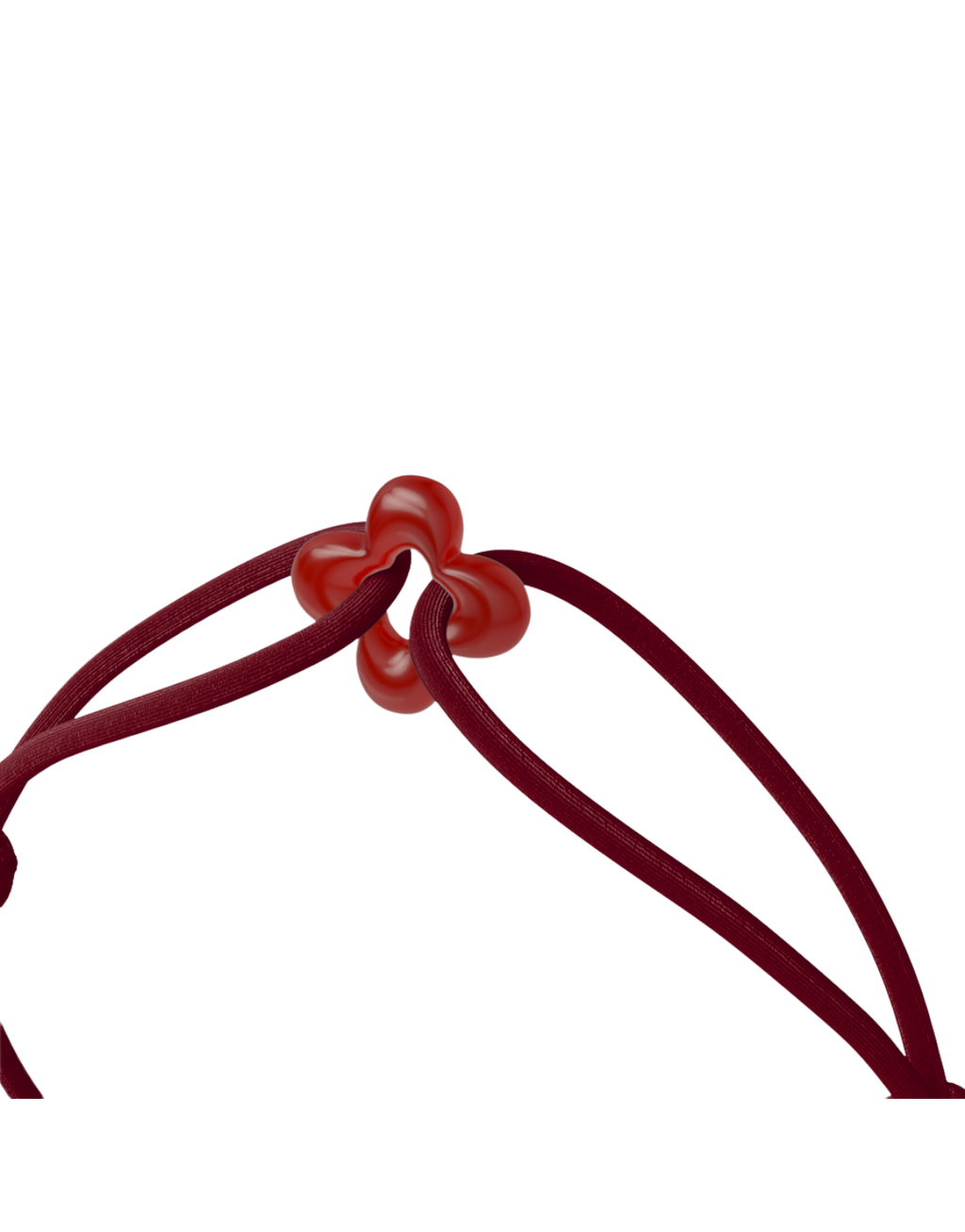 Mini Red Clover Cord Bracelet with Carnelian