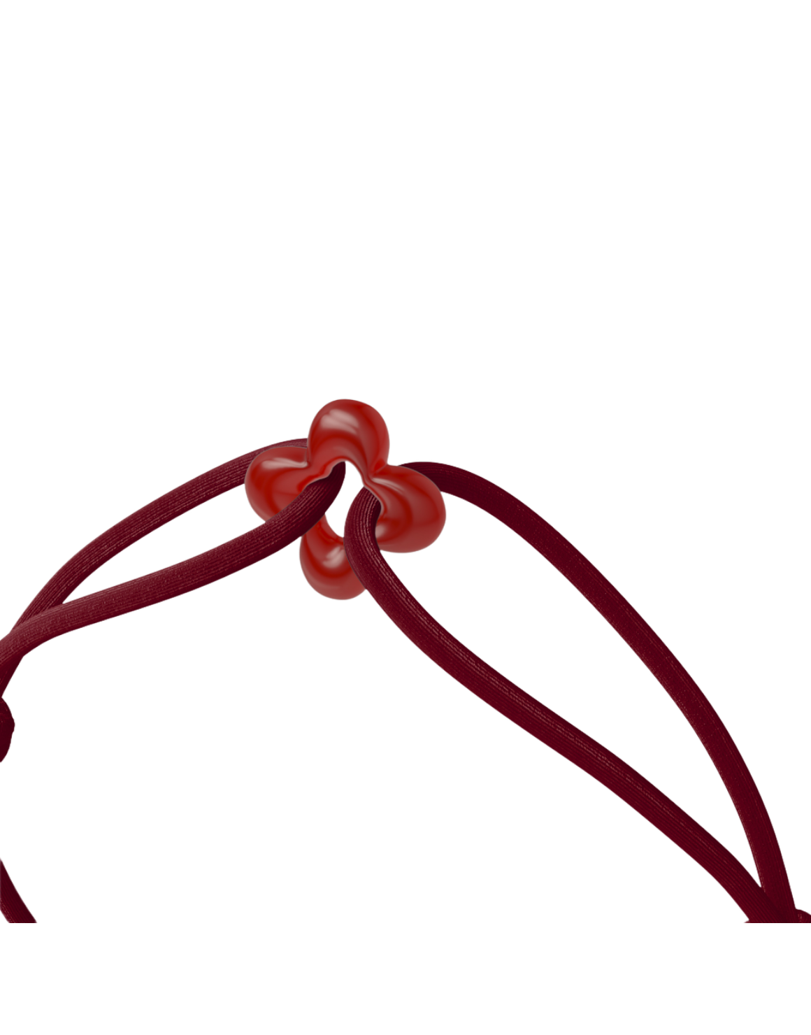 Mini Red Clover Cord Bracelet with Carnelian