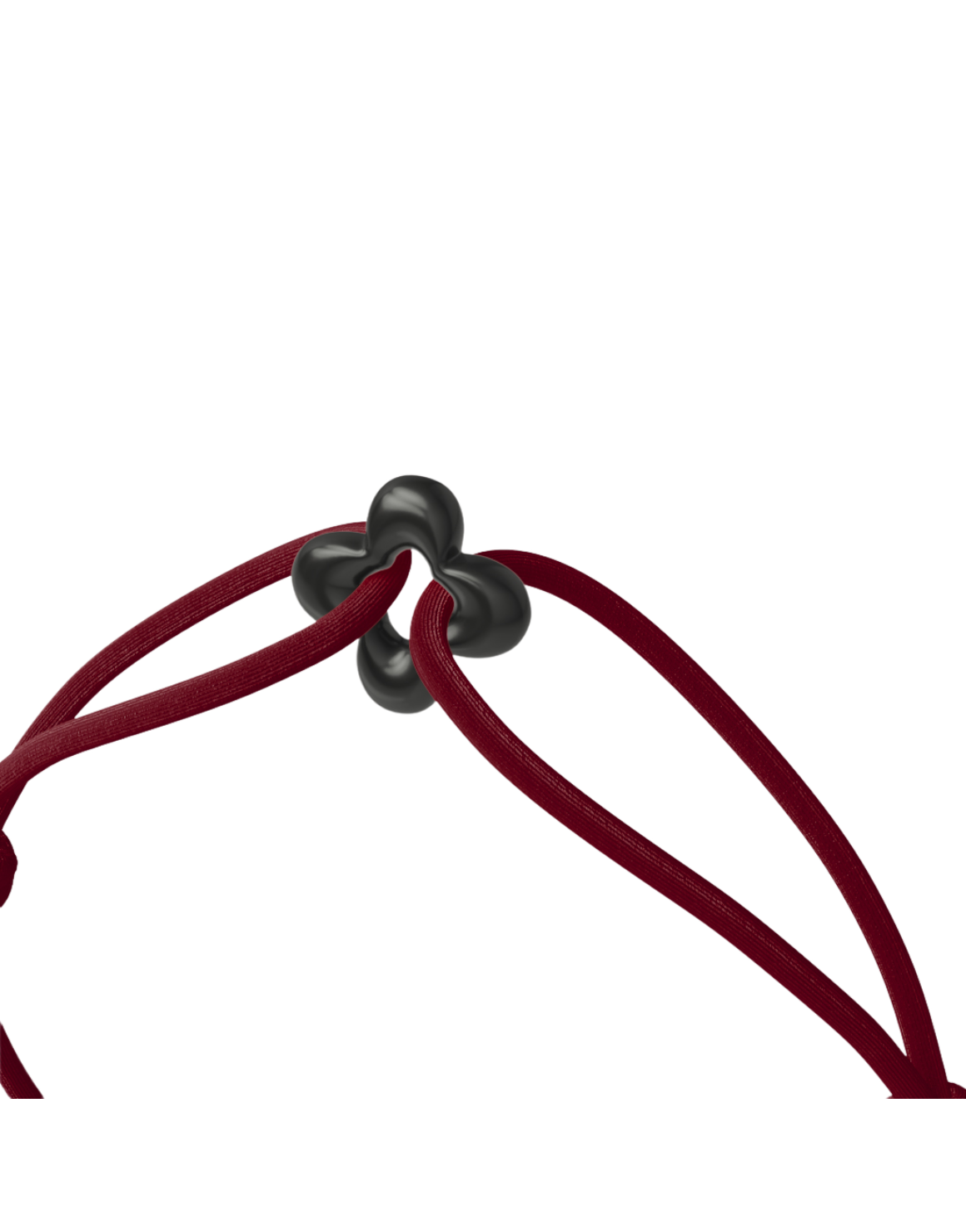 Mini Black Clover Onyx Cord Bracelet