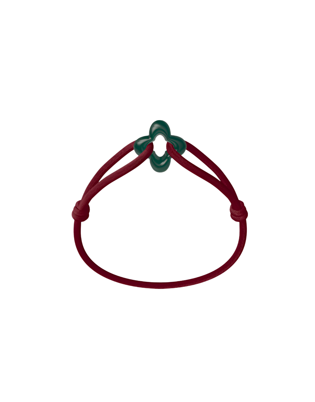 Green Clover Cord Bracelet