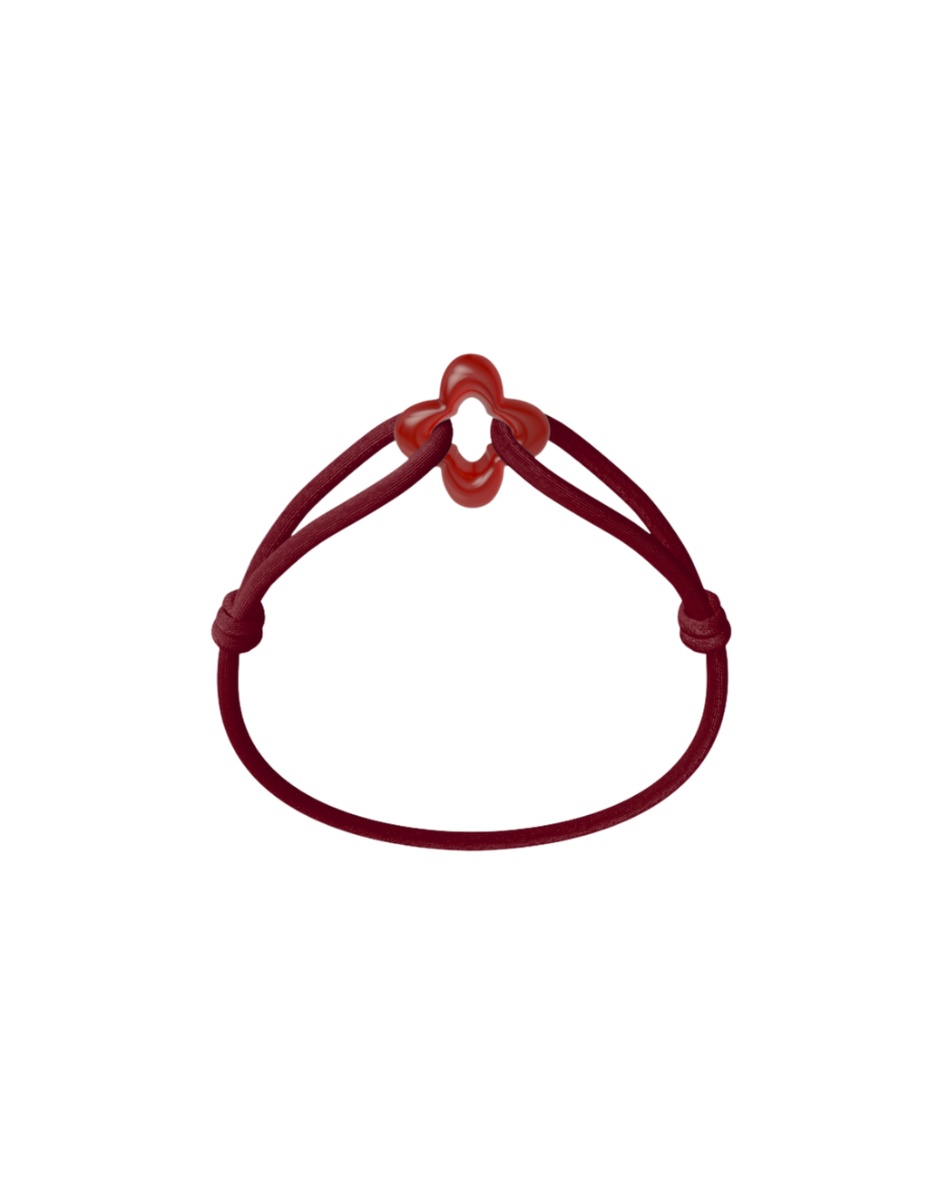 Red Clover Cord Bracelet with Carnelian