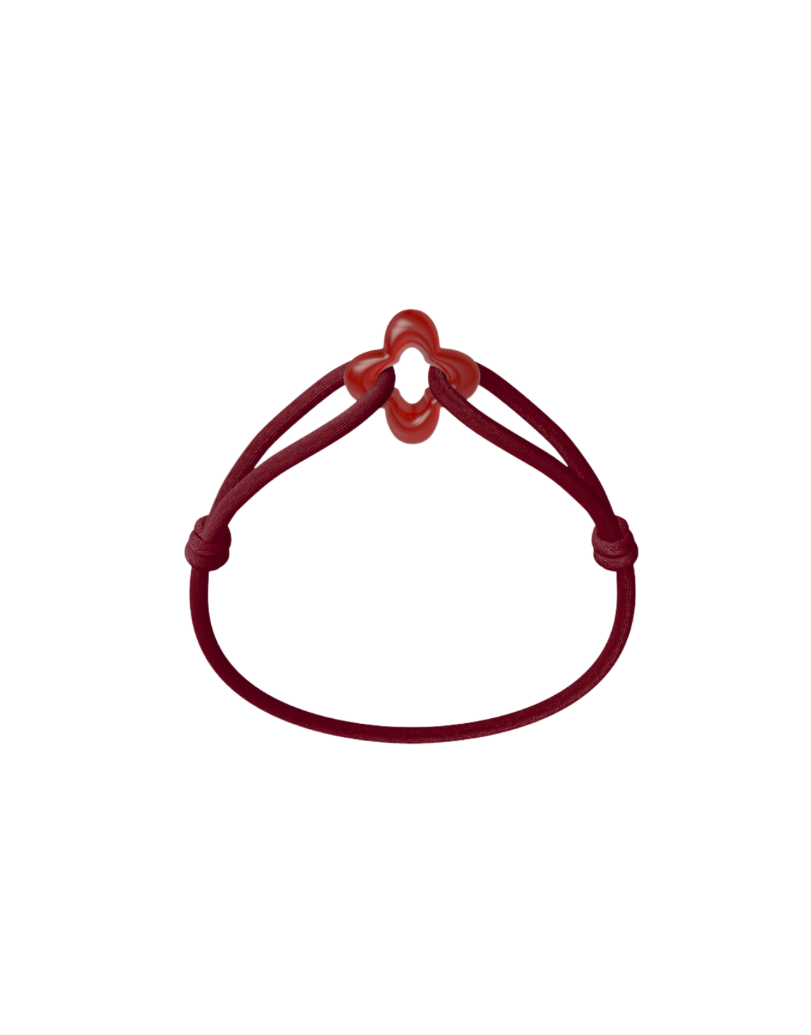 Red Clover Cord Bracelet with Carnelian
