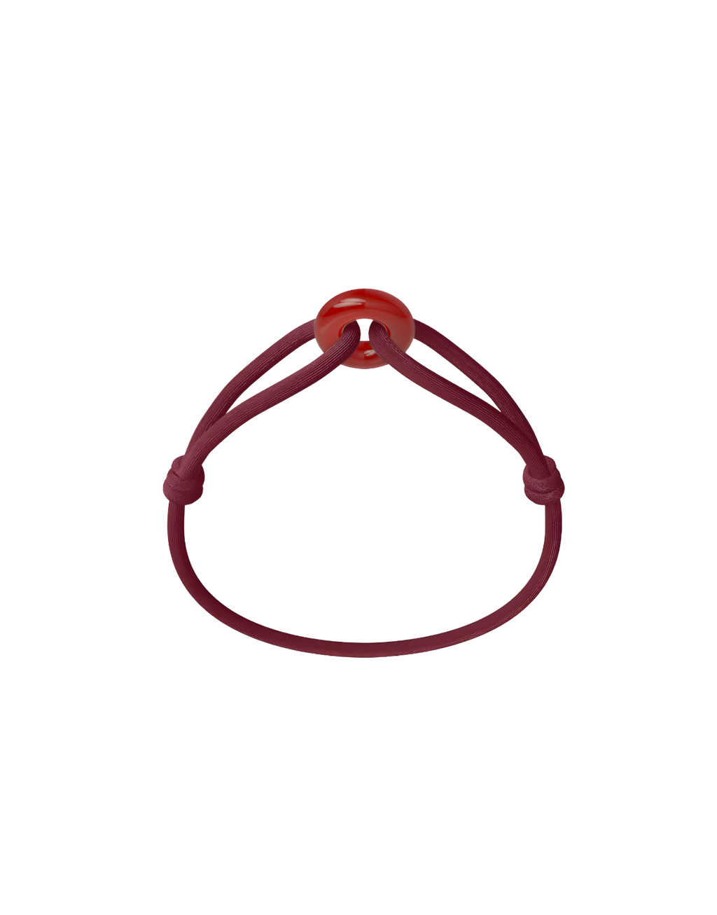 Red Soho Cord Bracelet with Carnelian