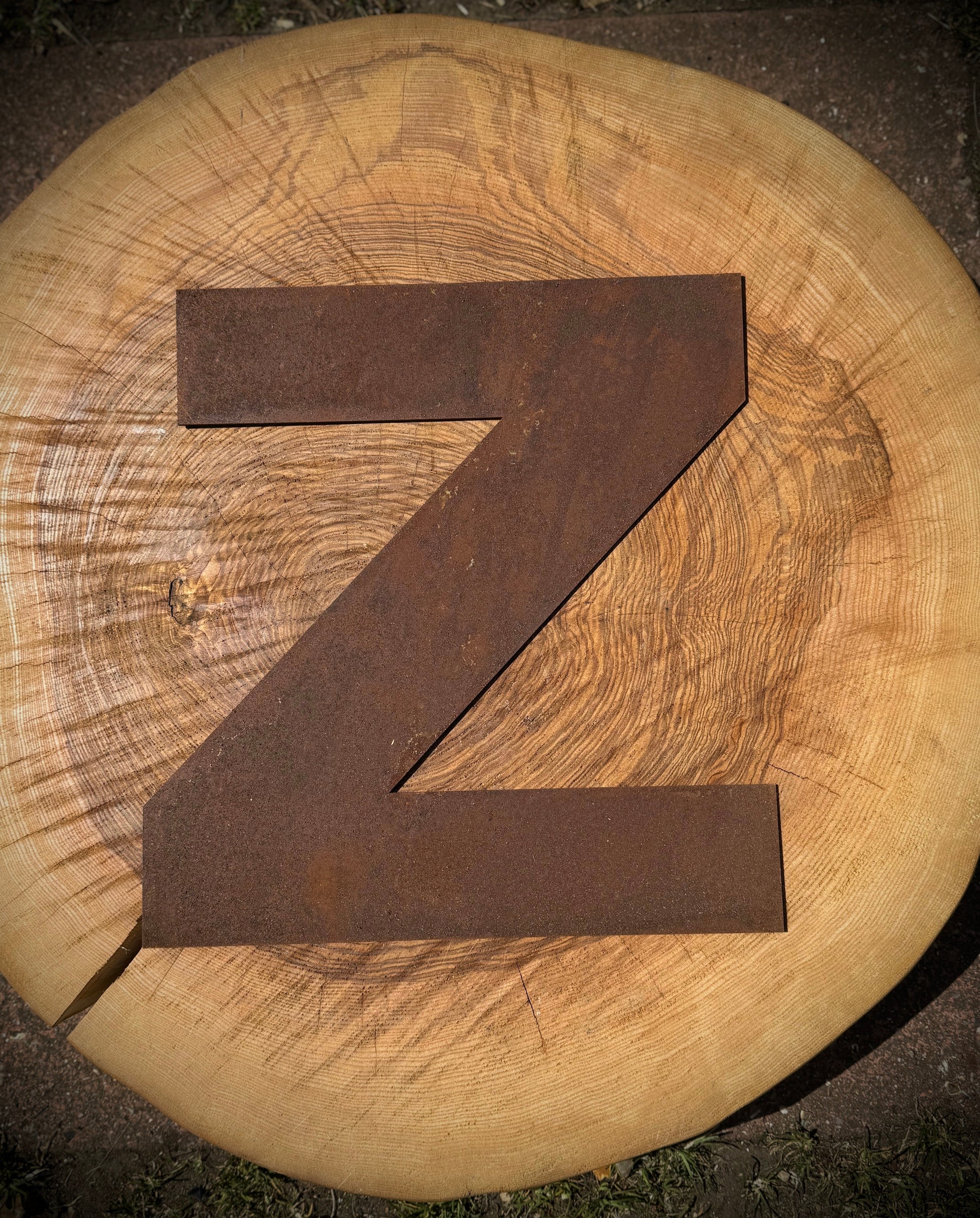 12 Inch Rusty Metal Letters A-Z 0-9